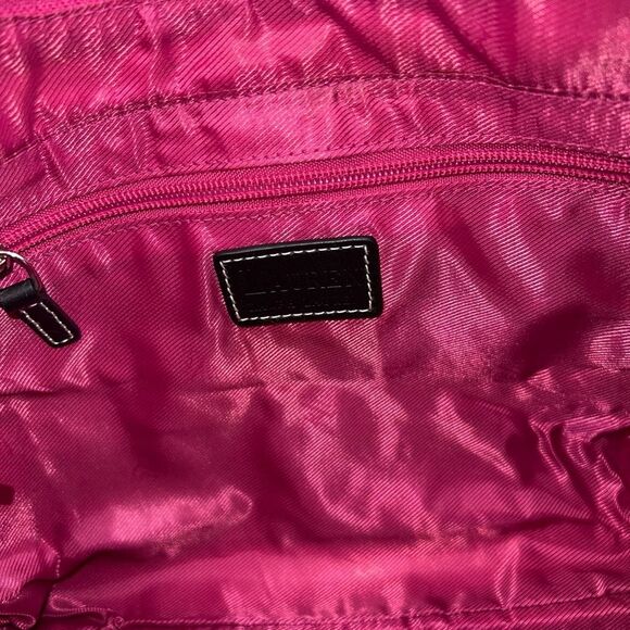 Ralph‎ Lauren Hot Pink Thick Nylon And Leather Shoulder Bag - Picture 9 of 13